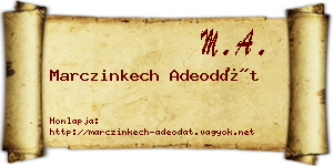 Marczinkech Adeodát névjegykártya